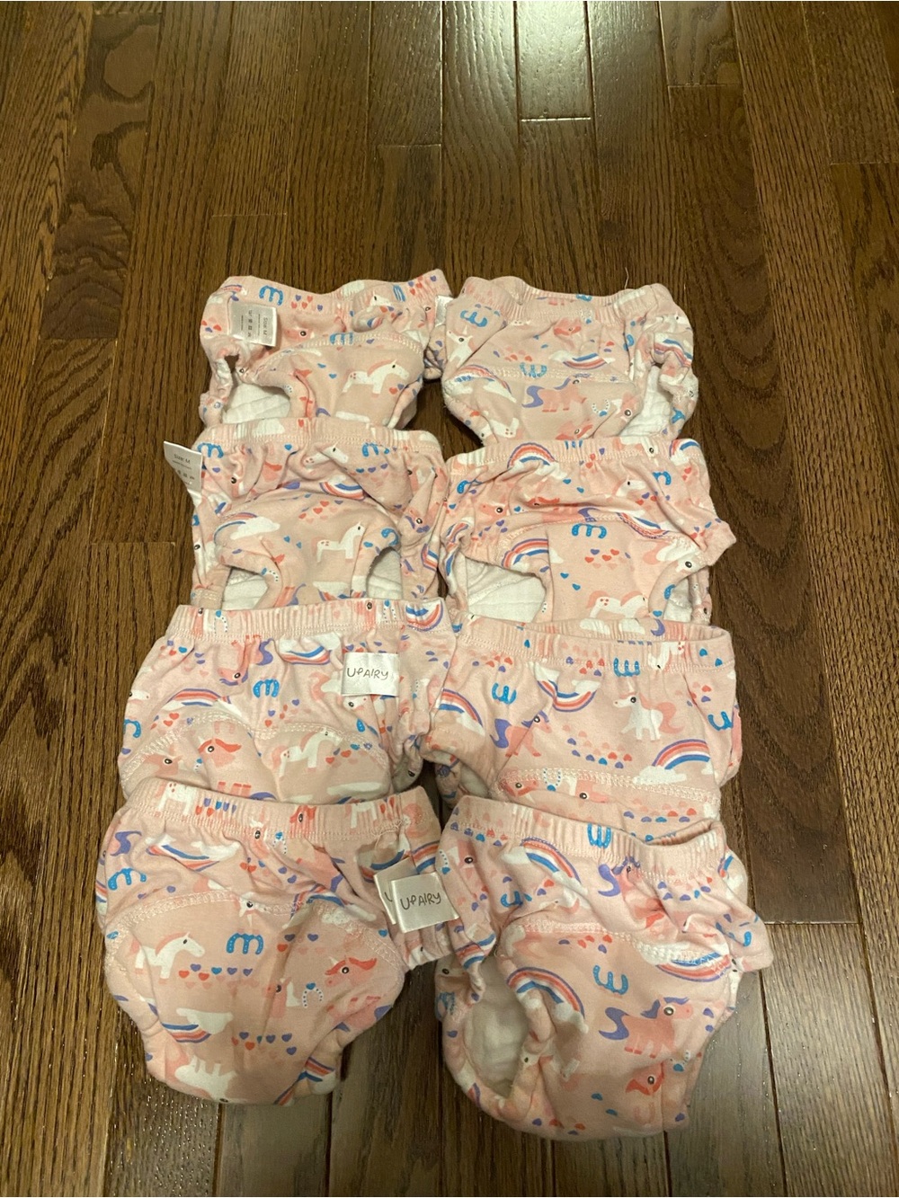 Upairy Pibk Unicorn Print Toddler Training Pants - Pack of 8